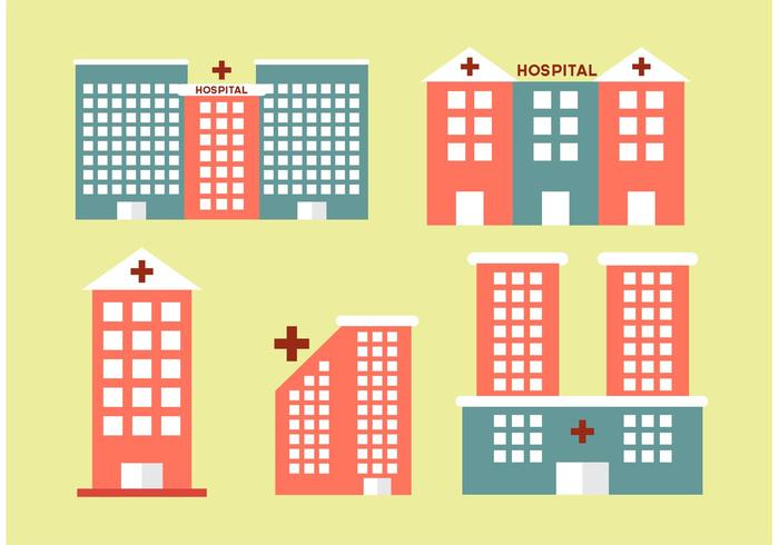 Hospital buildings vector