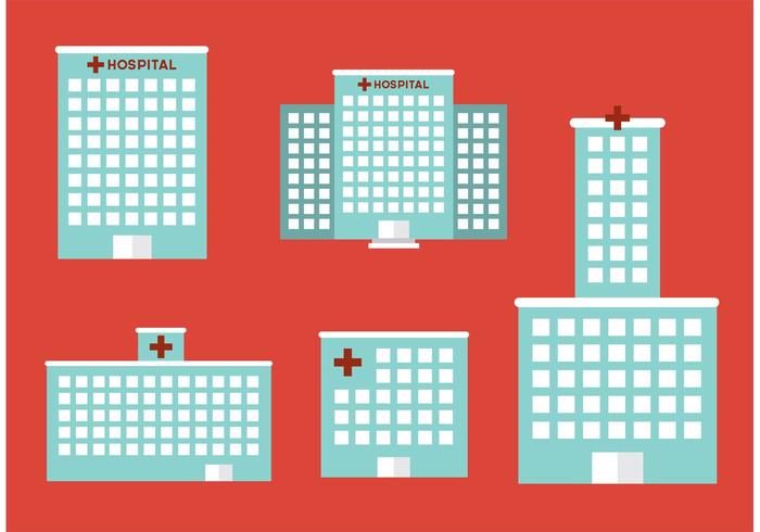 Hospital buildings vector