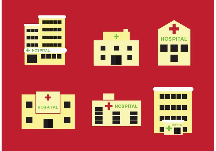 Edificios de hospitales vector