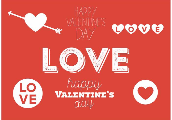 Valentines day typography vector