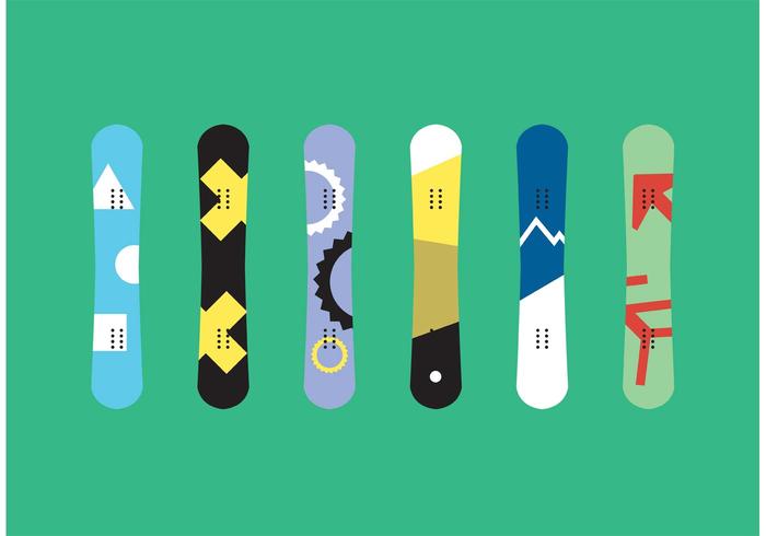 Snowboard Isolated Vectors