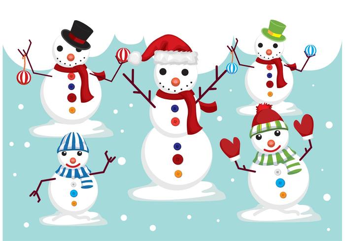 Snowmen Vectors 