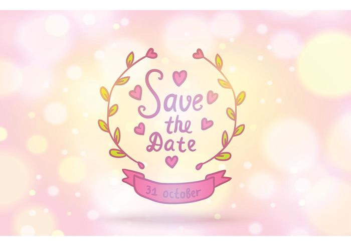 Free Save the Date Vector Background 
