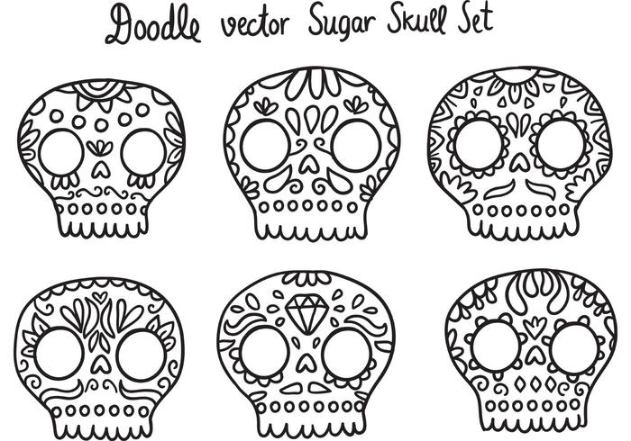 Free Dia de Los Muertos Sugar Skull Vector