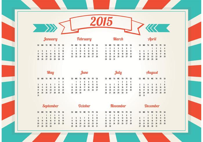 Retro Style 2015 Calendar Download Free Vectors Clipart Graphics Vector Art calendario retro