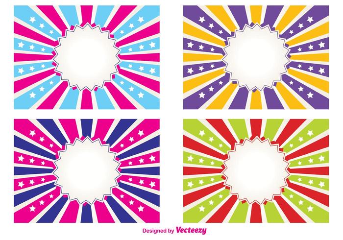 Bright Sunburst Labels vector