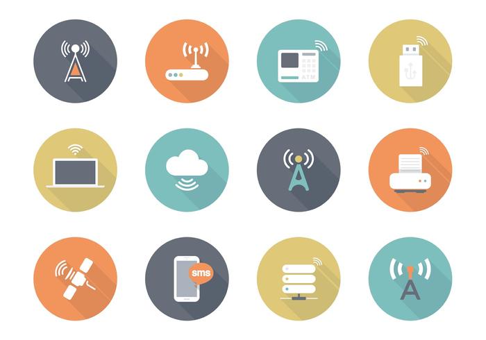 Free Flat Wireless Vector Icons