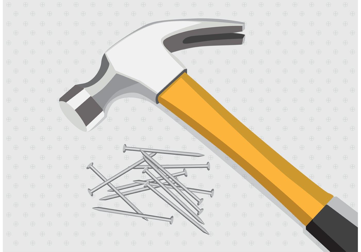 Free Clip Art of Hammer and Nail - wide 10