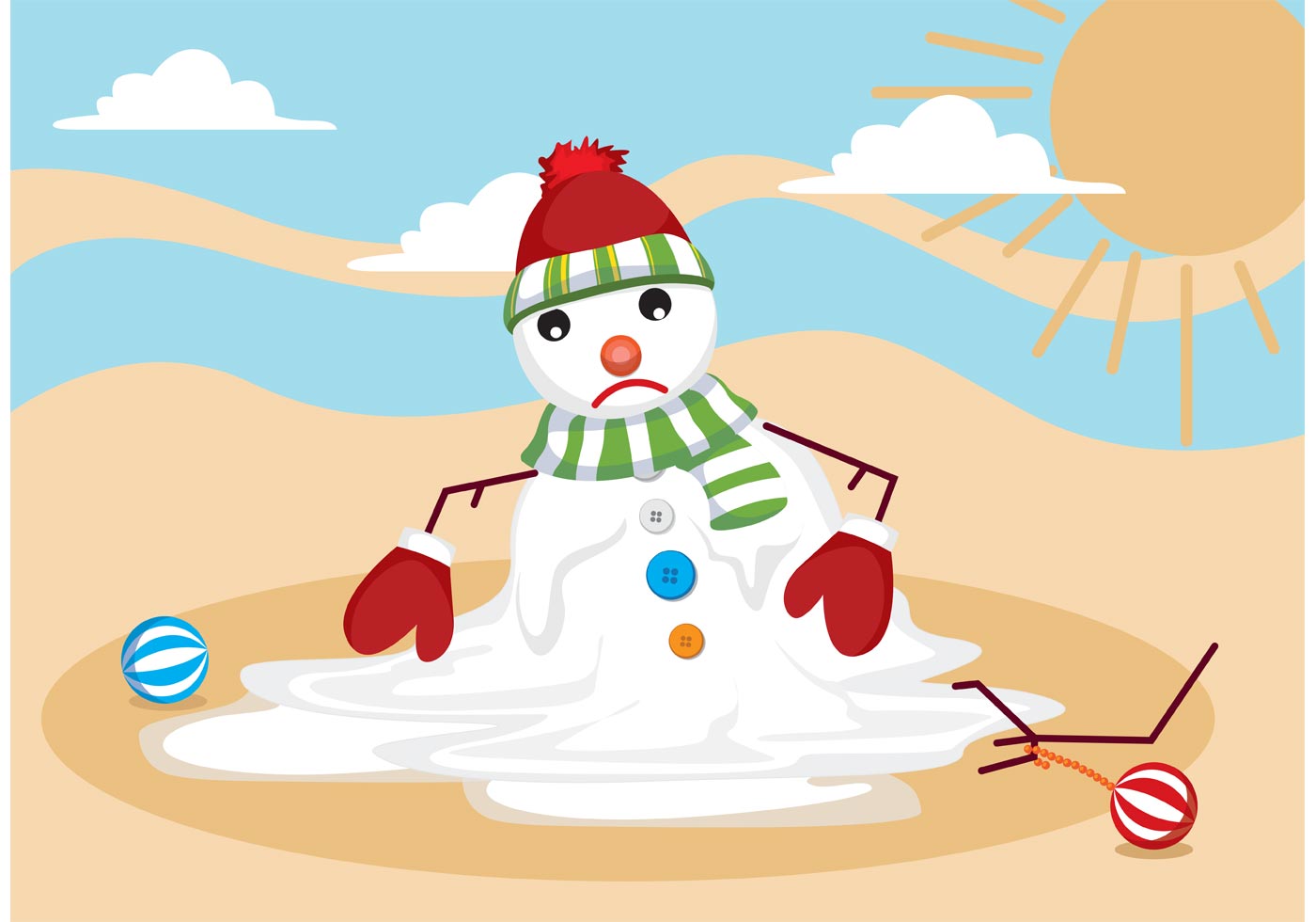 Melting Snowman Clip Art