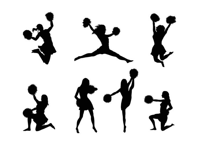 Cheerleader Silhouette Vectors 