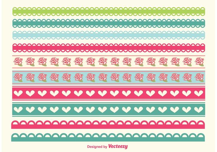 Shabby Chic Style Borders vector