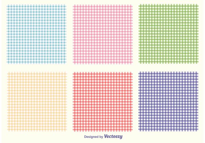 Gingham Pattern Set vector