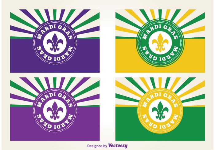 Mardi Gras Labels vector