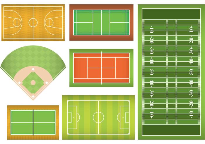 Sports Fields And Courts vector