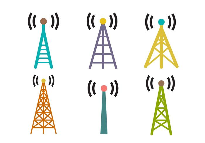 Cell Tower Vector Set