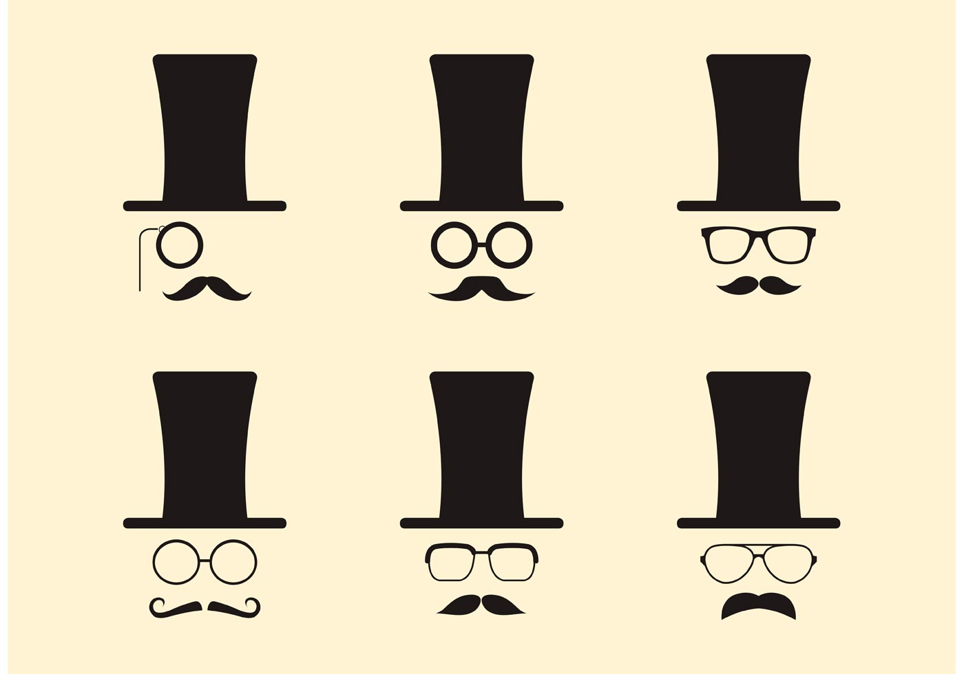 Hipsters Through the Decades - Download Free Vectors 