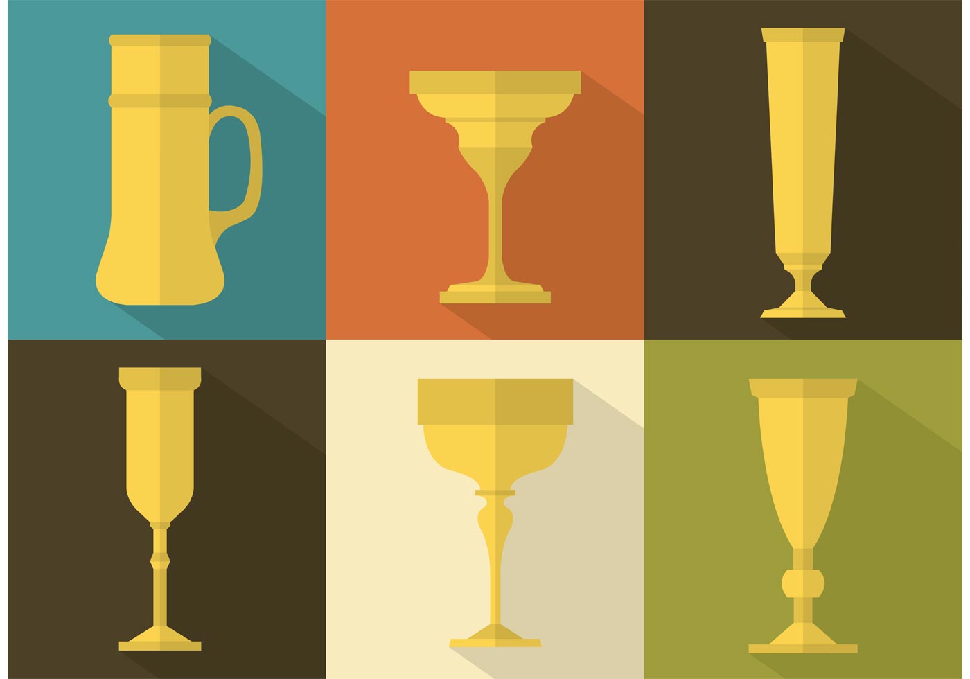 Medieval Goblet Vector Set 84483 Vector Art at Vecteezy