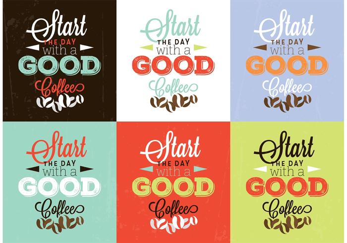 Typographic Coffee Vectors