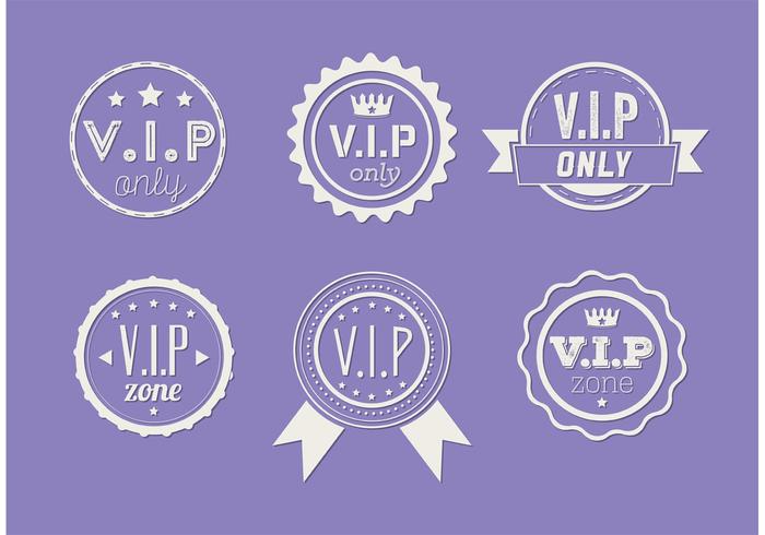 Set of Vip Icon Vectors