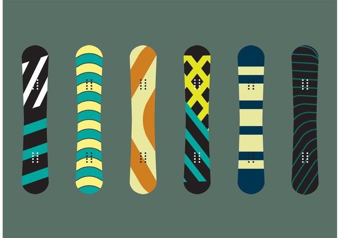 Snowboard Isolated Vectors