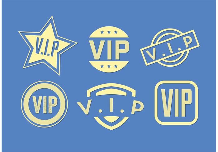 Set of Vip Icon Vectors