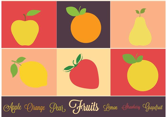 Free Vector Fruits IconSet Free Vector Fruits IconSet