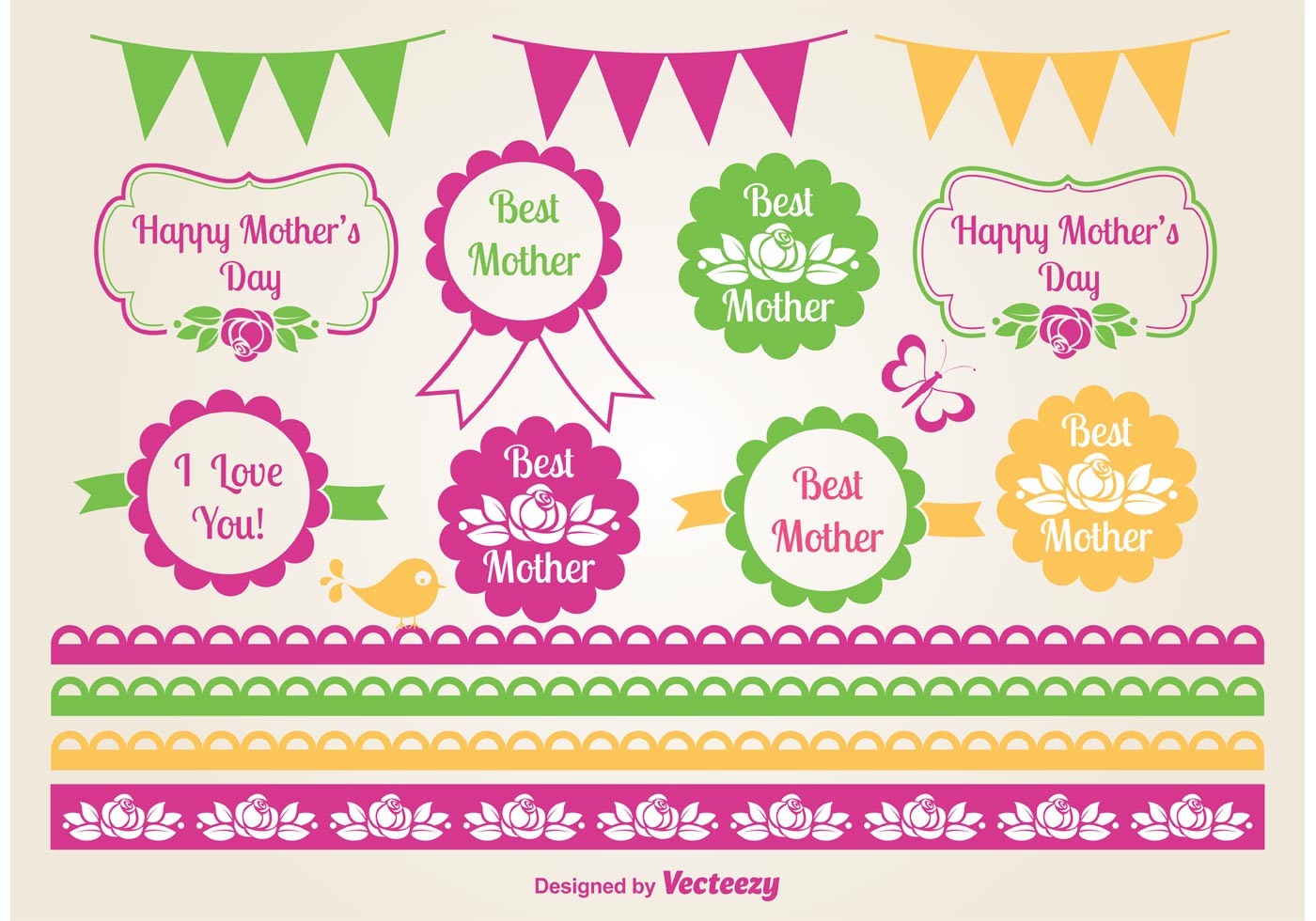 Download Mother's Day Vector Elements - Download Free Vector Art ...
