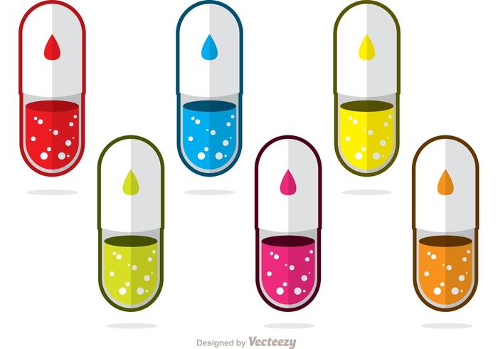 Colorful Pills Vector Pack Colorful Pills Vector Pack