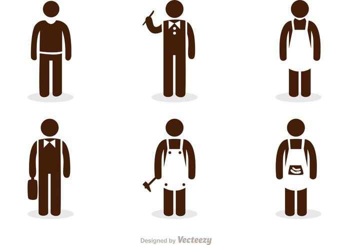 Work Stick Figure Icons Vector Pack Work Stick Figure Icons Vector Pack