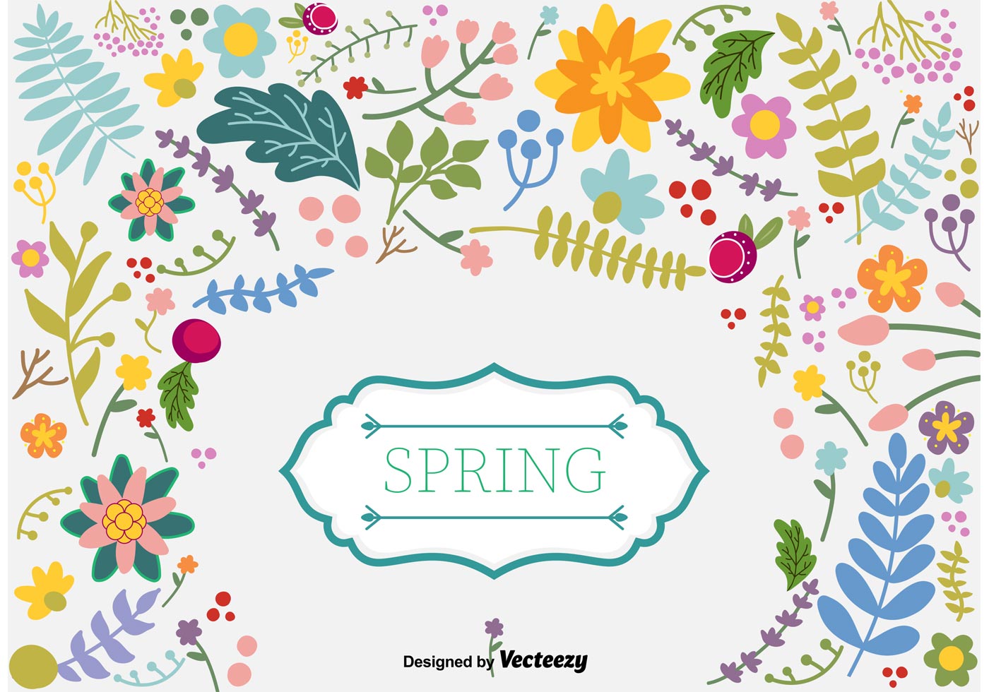 Download Spring Floral Vector Background 84606 Vector Art at Vecteezy