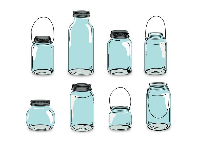 Mason Jar Vectores