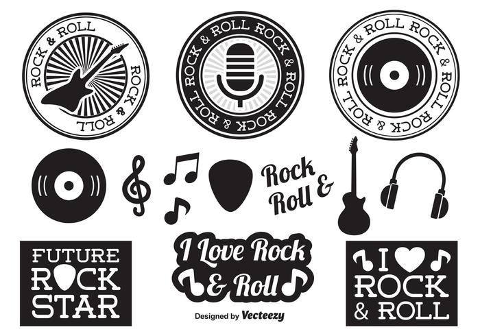 Rock and Roll Elements vector