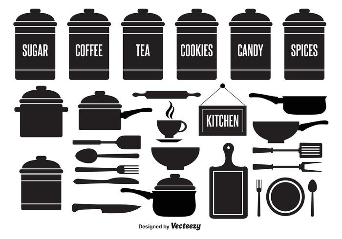 Kitchen Element Vector Set Kitchen Element Vector Set