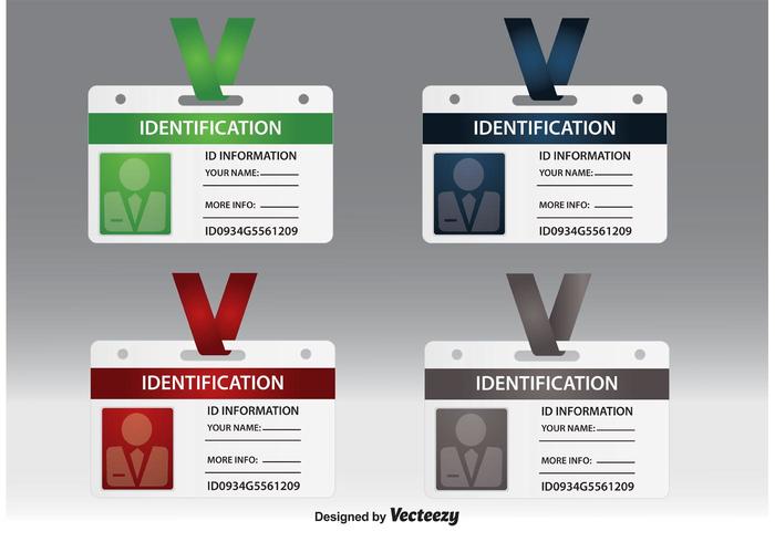 Vectores de tarjetas de identificación