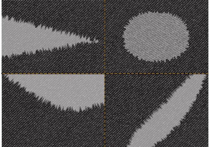 Free Torn Black Jeans Fabric Vector