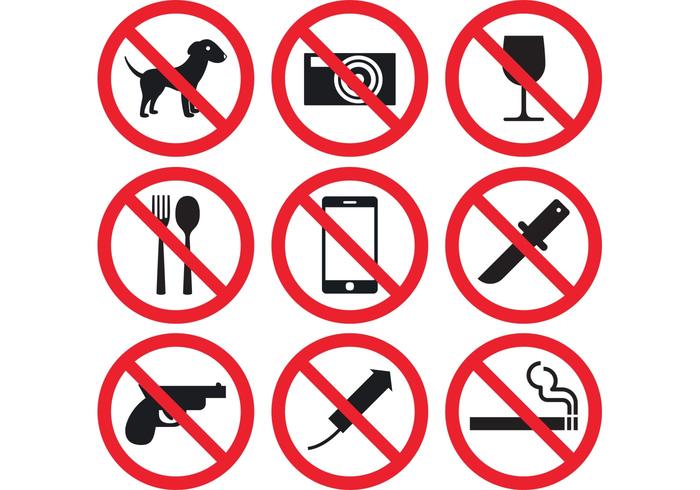 Prohibition Sign Vectors