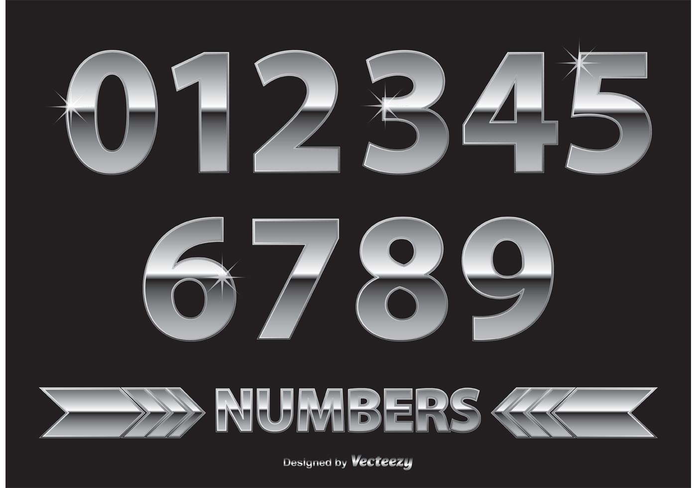 Download Chrome / Metal Numbers - Download Free Vectors, Clipart ...