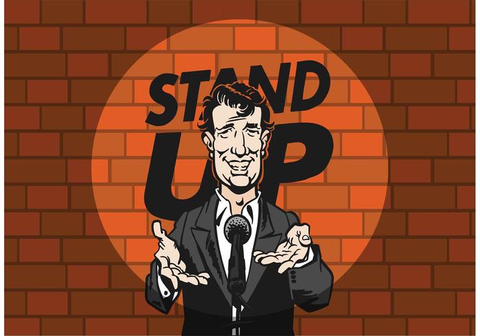 Vector Stand Up Comedian