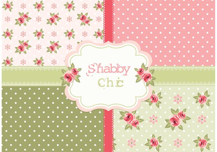 Free Vector Shabby Chic Roses Patterns