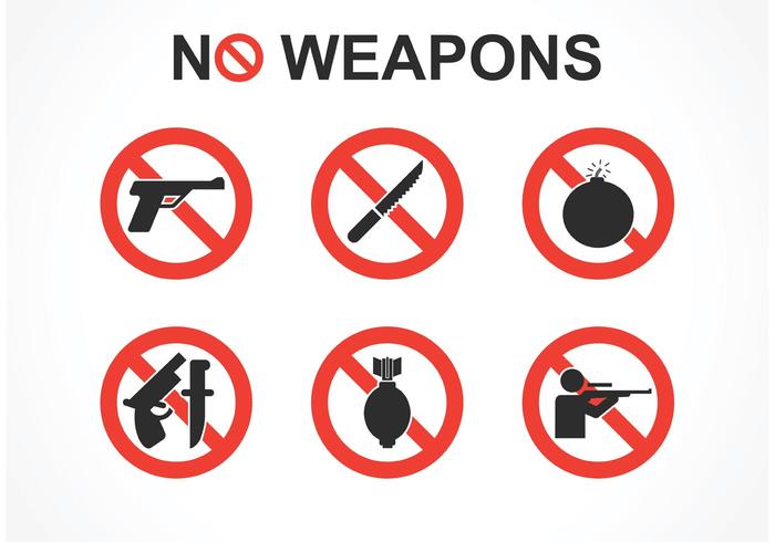Free No Weapons Vector Signs