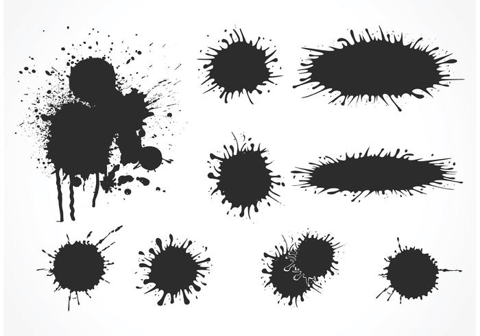 Vector Mud Splatter Set