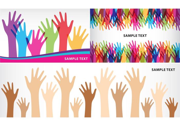 Helping Hands Banners vector