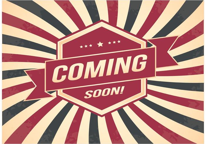 Coming Soon Retro Style Background vector