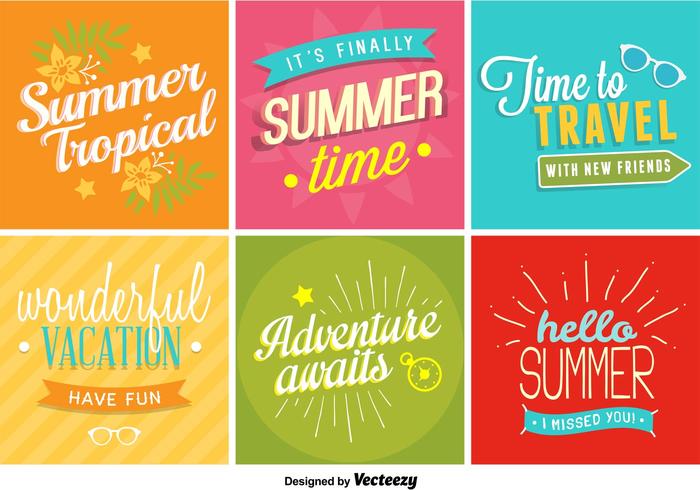 Summer Time Signs vector