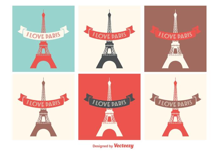 Eiffel Tower Vector Labels Eiffel Tower Vector Labels