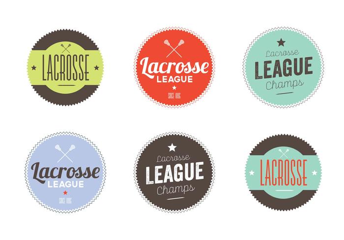 Lacrosse Label Set vector