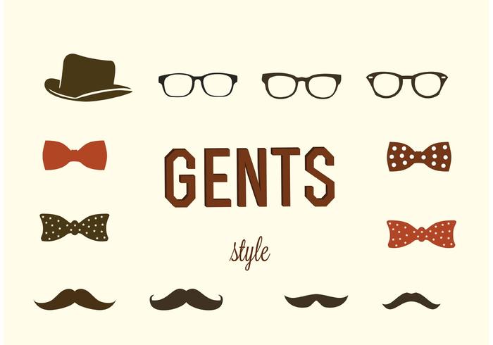 Hipster Gentlemen Vectors 