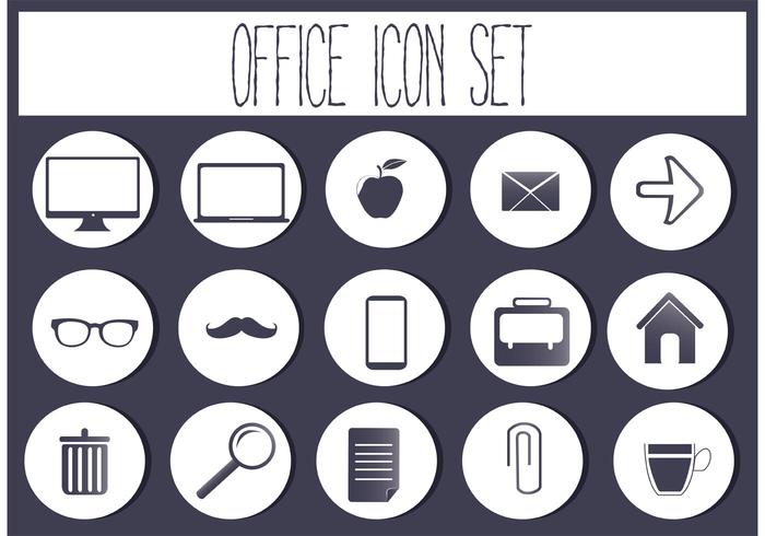 Conjunto de iconos de oficina de vector libre