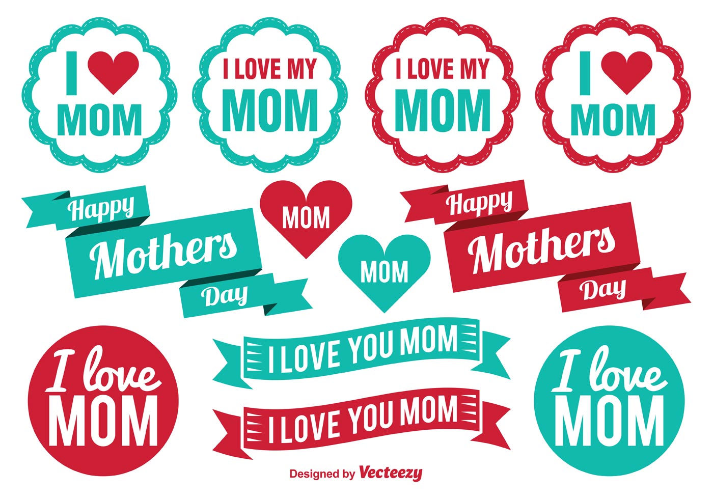 Happy Mothers' Day Labels, Happy Mother's Day Stickers, Happy Mother's Day  Label, Mother's Day Stickers, Mother's Day Labels , Cute Labels 