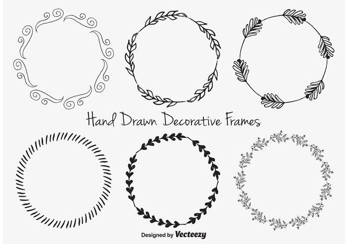 Hand Drawn Decorative frames vector